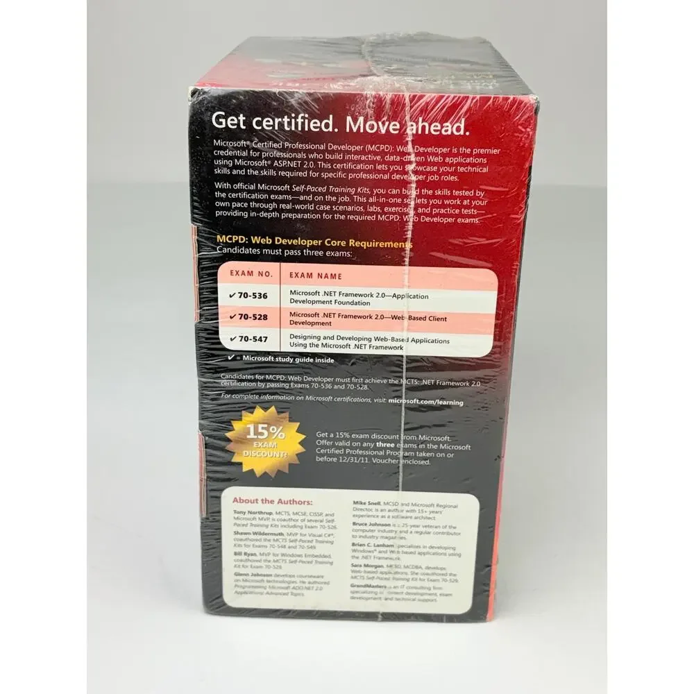 Microsoft MCPD Self-Paced Training Kit Exams 70-536, 70-528, 70-547 New, Sealed